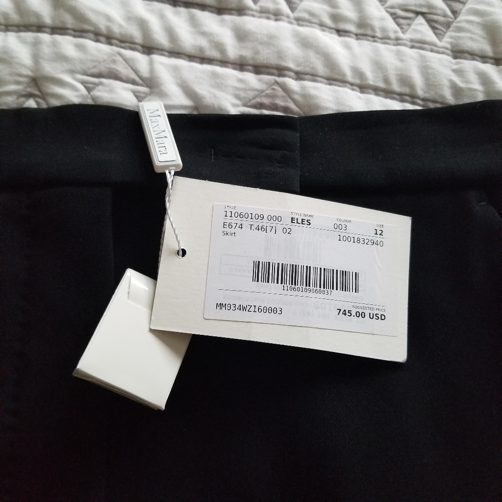 Max Mara Elis Ruffle Skirt Size 12 - Picture 2 of 6
